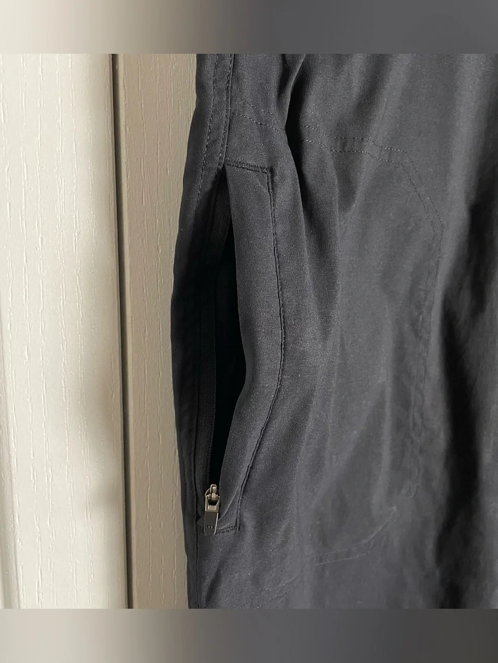 Orvis Fleece Lined Pants Mens 34x29 Black Outdoor Hike Nylon Stretch Cargo Warm
